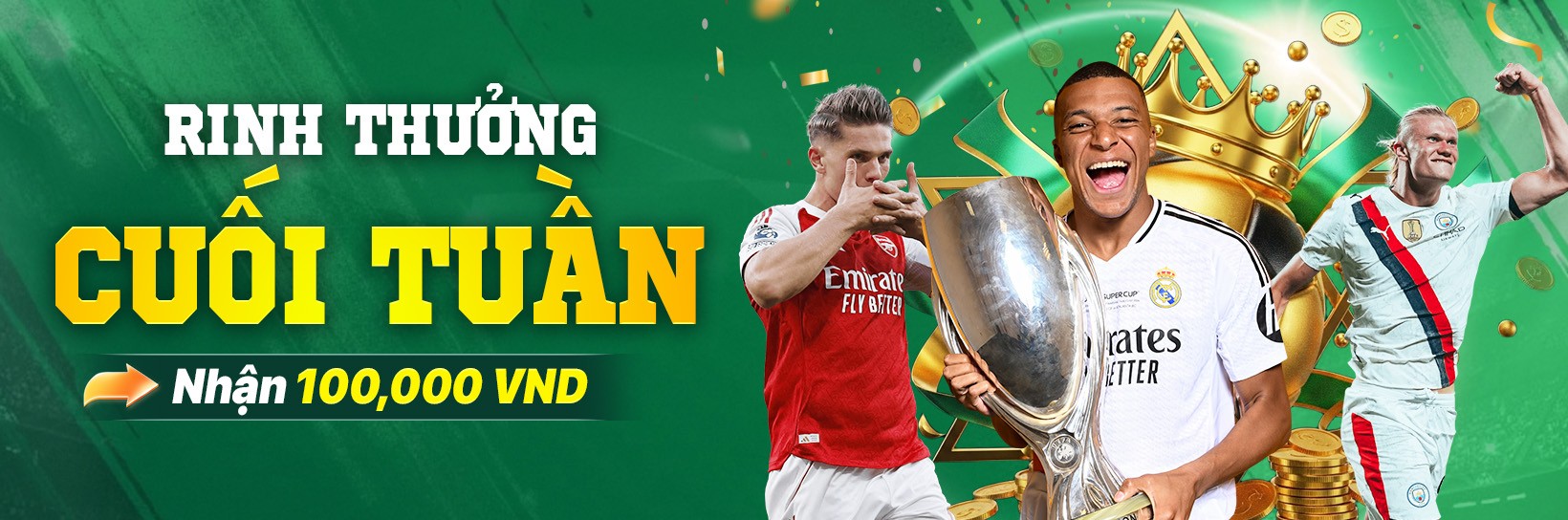 CO88 Nạp cuối tuần  – Cháy cùng Giải bóng đá Ngoại hạng Anh, nhận ngay 100,000 VND
